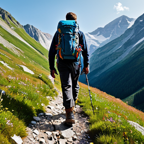Home 21 **
"A fully clothed hiker with a comfortable backpack, appropriate attire for mountain trekking, wearing hiking boots, walking on a mountain trail, safe for work, perfect anatomy, natural proportions, professional photography, high quality."
**