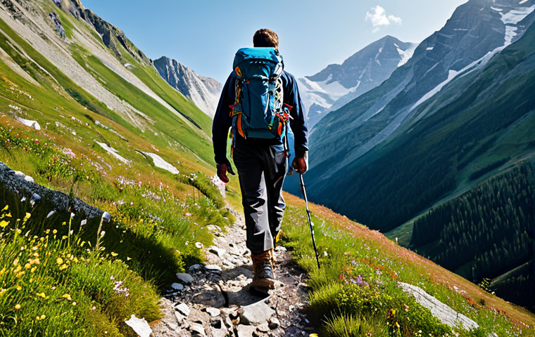 **
"A fully clothed hiker with a comfortable backpack, appropriate attire for mountain trekking, wearing hiking boots, walking on a mountain trail, safe for work, perfect anatomy, natural proportions, professional photography, high quality."
**